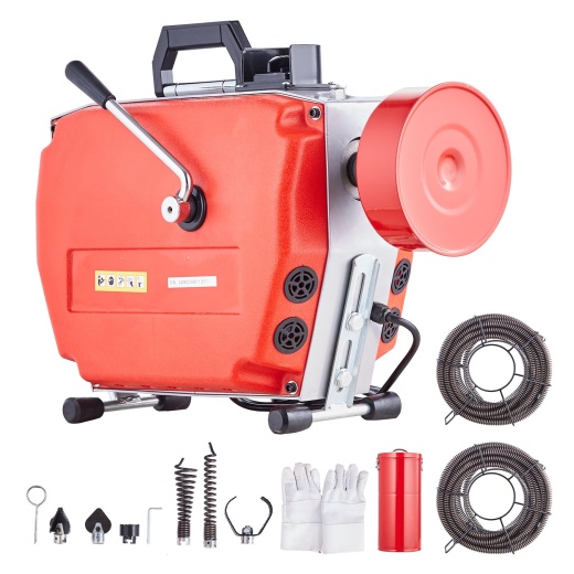Vevor Drain Cleaner Machine 120Ft X 7/8" 420W Sewer Snake Auger Manual Feed