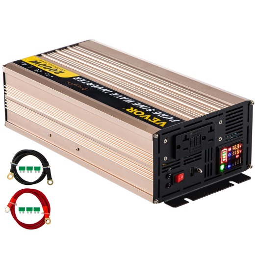 Vevor Pure Sine Wave Inverter - 2000W Power Inverter for Car, RV, Truck, and Solar Systems