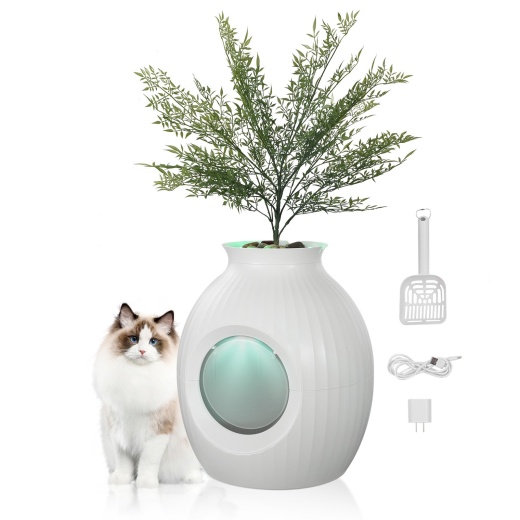 Vevor Odor-Free Plant Cat Litter Box Hidden Cat Litter Box With Artificial Plant