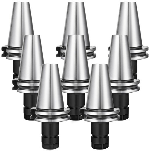 Vevor 8Pcs CAT40 Tool Holder ER16 Collet Chuck Set