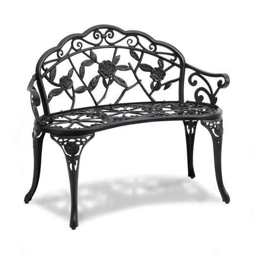 Vevor Outdoor Bench – 38.8 Inches Metal Garden Bench for Outdoors