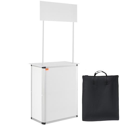 Vevor Promotion Counter Table - Portable Tradeshow Podium Table with Storage