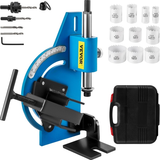 Vevor Tube Notcher Kit 60 Degree Pipe Tubing Notcher with 13 Pc Bi-Metal Hole Saw