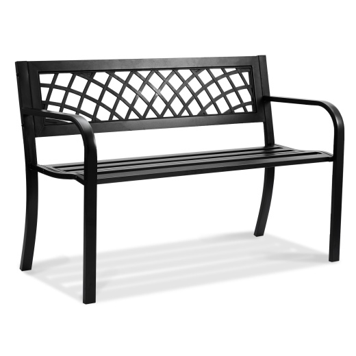 Vevor Outdoor Bench - 46 Inches Metal Garden Bench for Outdoors
