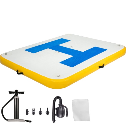 Inflatable Dock Platform - Floating Dock 8X5 Ft with Electric Air Pump