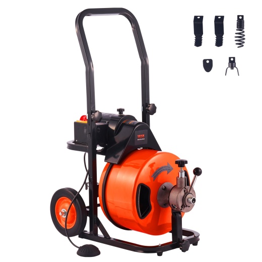 Vevor Drain Cleaner Machine 100 Ft X 1/2 Inch