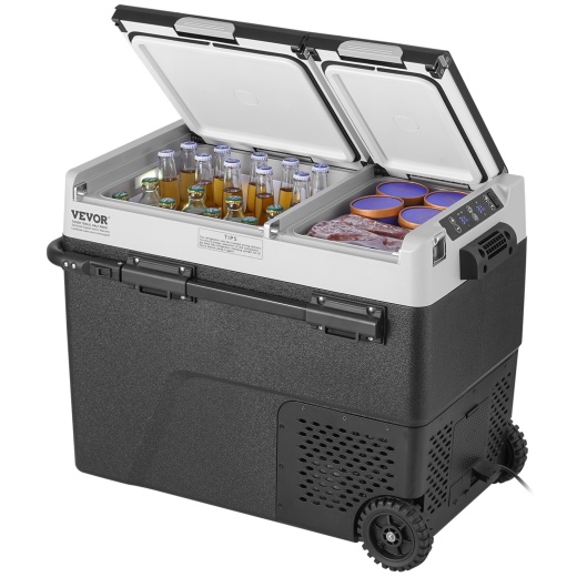 Vevor Portable Car Refrigerator Freezer Compressor 58 L Dual Zone For Home Car