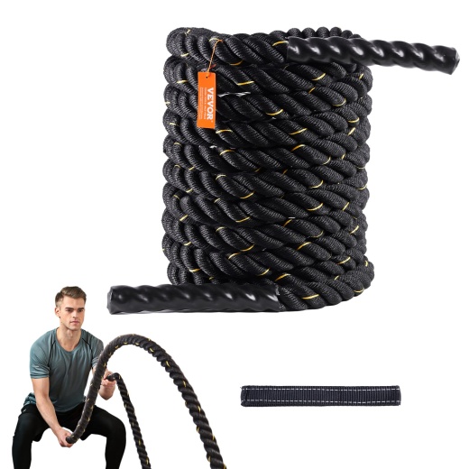 Vevor Battle Rope 1.5" 30Ft Gym Workout Strength Training Exercise Fitness Rope