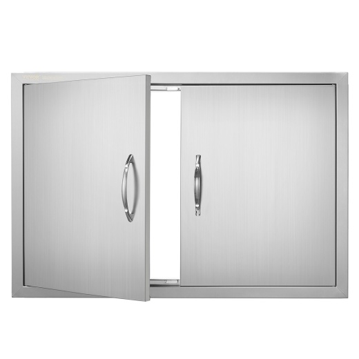 Vevor BBQ Access Door, 33W x 22H Inch Double Outdoor Kitchen Door