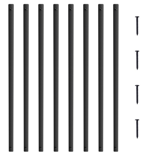 Vevor Staircase Metal Balusters, 38'' x 1'' Flat Aluminum Alloy Decorative Banister Spindles