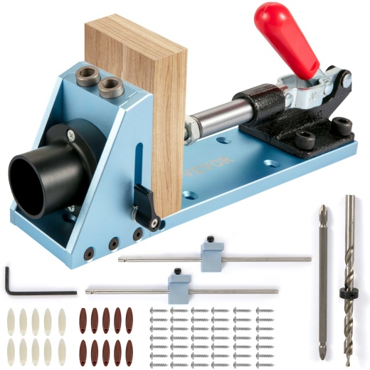 Vevor Pocket Hole Jig Kit - Adjustable & Easy To Use Joinery Woodworking System