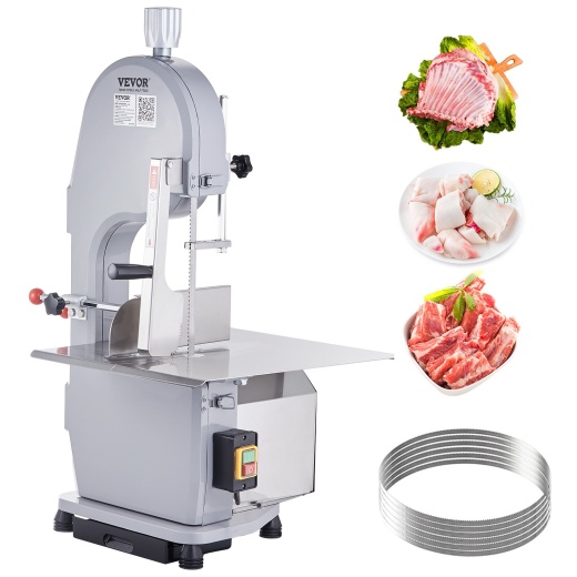 Vevor Commercial Electric Meat Bandsaw - Stainless Steel Countertop Bone Sawing Machine