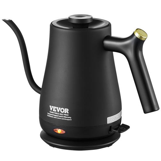Vevor 1L Electric Gooseneck Kettle - Fast Heating Pour Over Coffee Tea Kettle
