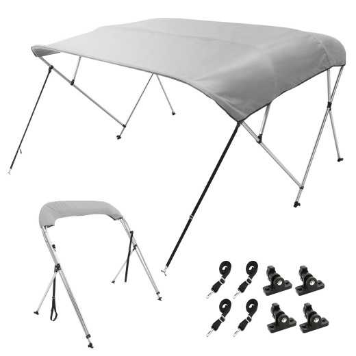Vevor 4 Bow Bimini Top Boat Cover - Waterproof Sun Shade for Your Boat