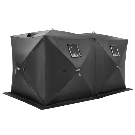 Vevor 6-8 Person Ourdoor Portable Ice Shelter Pop-Up Ice Fishing Shanty Tent