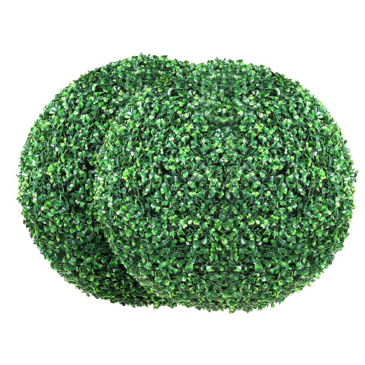 VEVOR Artificial Topiaries Boxwood Trees, 16” Tall (2 Pieces)