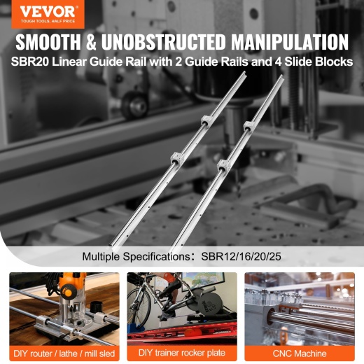 Vevor Linear Guide Rail Set, SBR20 1500mm Kit