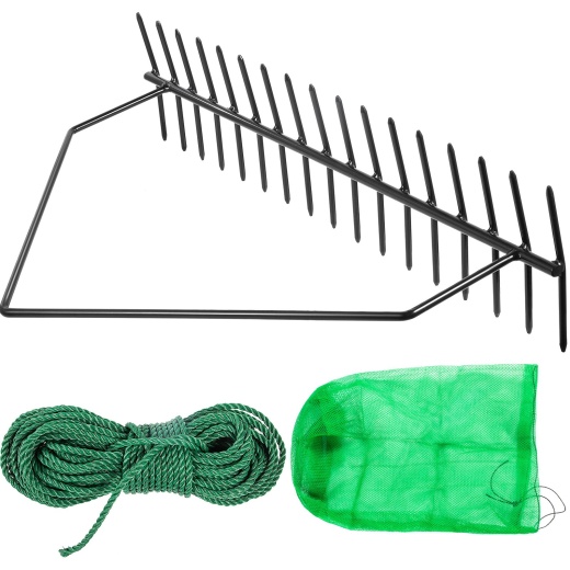 Vevor Pond Rake - 32 Inch Aquatic Weed Rake with 66Ft Rope