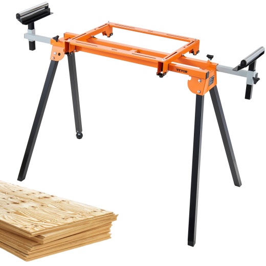 Vevor 79In Miter Saw Stand With One-Piece Mounting Brackets Sliding Rail 330Lbs