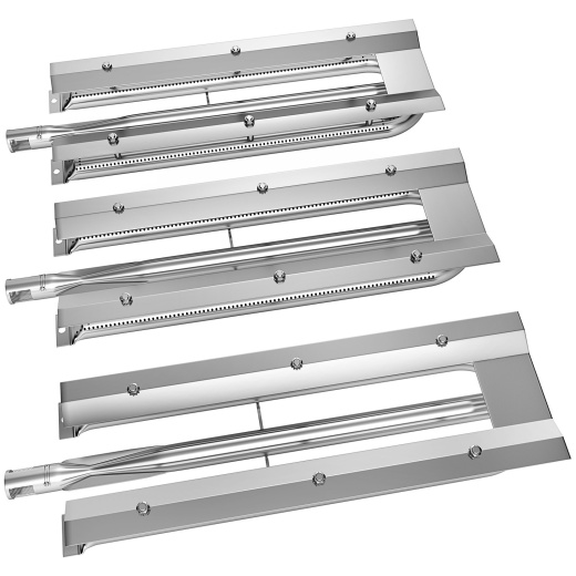 Vevor Replacement U Burner, Stainless Steel Grill Burners, 3 Packs BBQ Burners Replacement