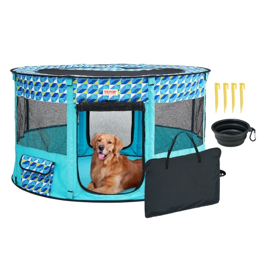 Vevor Foldable Pet Playpen, 44'' x 44'' x 24'' Portable Dog Crate Kennel