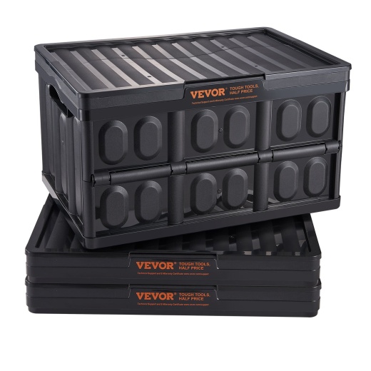 Collapsible Storage Bins with Lids, 45L 3 Packs