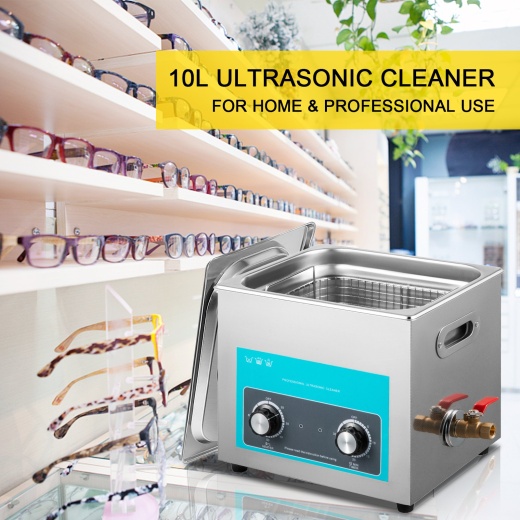 Vevor 10L Ultrasonic Cleaner - Professional Knob Control with Heater and Timer