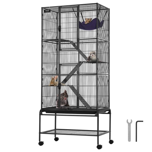 Vevor 69" Metal Small Animal Cage: A Perfect Home for Ferrets and Small Pets