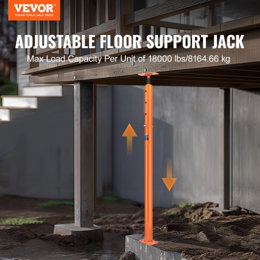 Vevor Adjustable Floor Jack Post House Floor Leveling Lift 53"-93" Height Range
