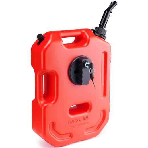 Vevor Gas Can, 2.64 Gallon/10L, Fuel Tank with Spout and Lockable Bracket