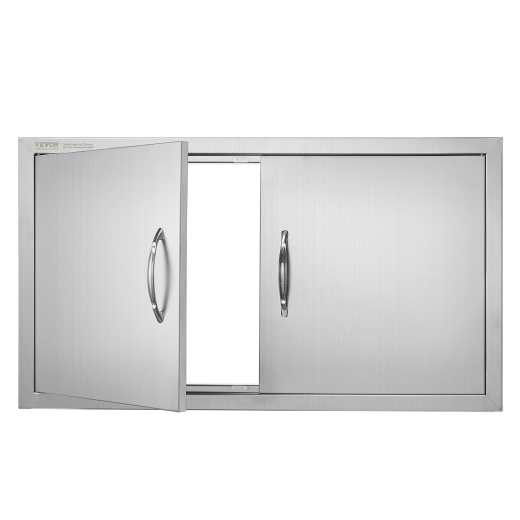 Vevor BBQ Access Door, 34W x 19H Inch Double Outdoor Kitchen Door