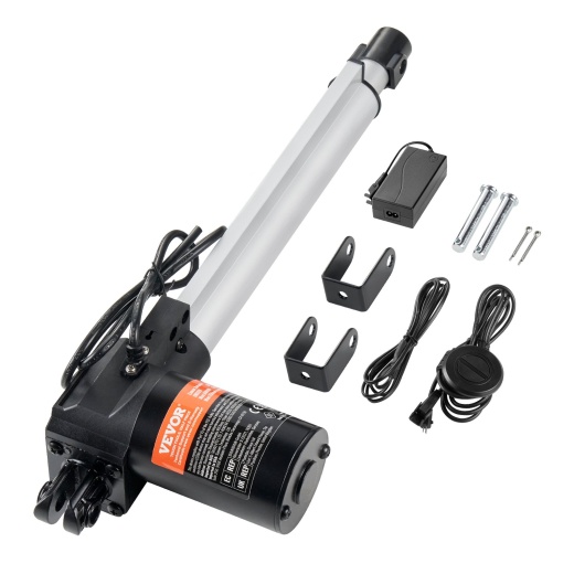 Vevor 24V Linear Actuator Kit 10 Inch 0.98"/s 220lbs/1000N with IP44 Protection