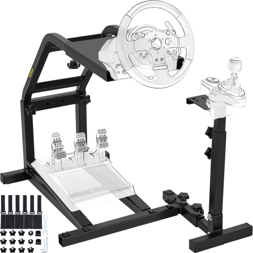 Vevor Racing Simulator Cockpit - Height Adjustable Wheel Stand
