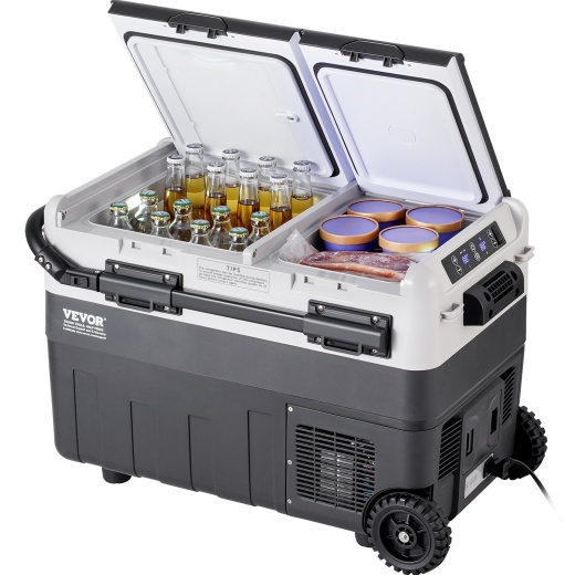 Vevor Portable Car Refrigerator Freezer Compressor 40 L Dual Zone