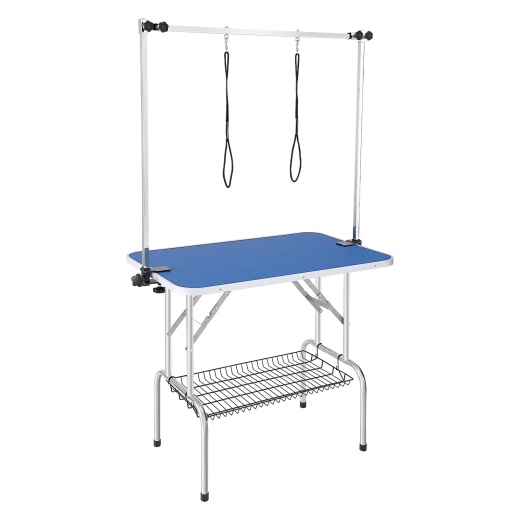 Vevor Pet Grooming Table with Two Arms Clamp - Folding Dog Grooming Station