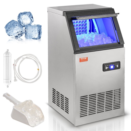 Vevor Commercial Ice Maker - 100 Lbs/24H, 45 Ice Cubes in Minutes