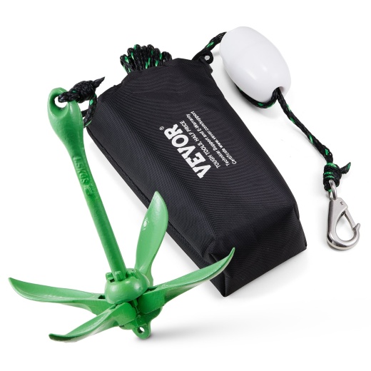 Vevor Kayak Anchor Kit - 3.5 Lb Paddle Board Anchor Kit with 26.2 Ft Rope and Buoy
