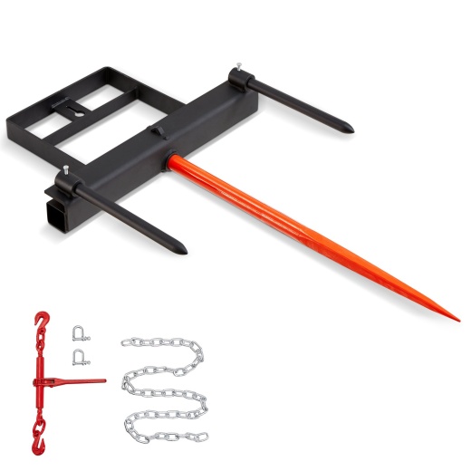 Vevor 39" Hay Spear - Bale Spears with 1600Lbs Loading Capacity for Skid Steer Loader Tractor Bucket Attachment