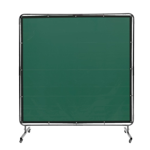 Vevor Welding Screen with Frame, 6' x 6' Welding Curtain Screen, Flame-Resistant Vinyl Welding Protection Screen