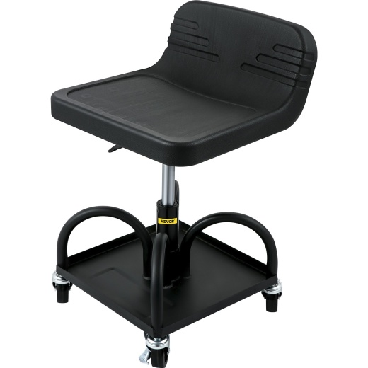 Vevor Rolling Garage Stool - 300Lbs Capacity, Adjustable Height Mechanic Seat