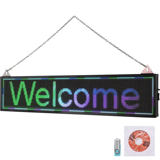 Vevor LED Scrolling Sign - 40" x 9" Programmable Display