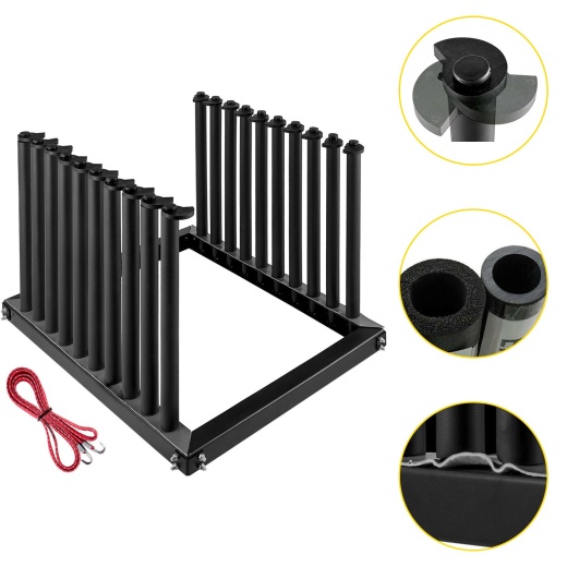 Vevor Windshield Rack 9-Lite - Heavy-Duty Steel Windshield Truck Rack for Glass Transportation