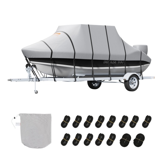 Vevor T Top Boat Cover, 20'-22' Waterproof Trailerable T-Top Boat Cover