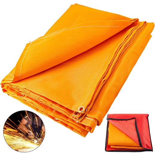 Vevor 8 X 10 Ft Welding Blankets Orange Fiberglass Blanket