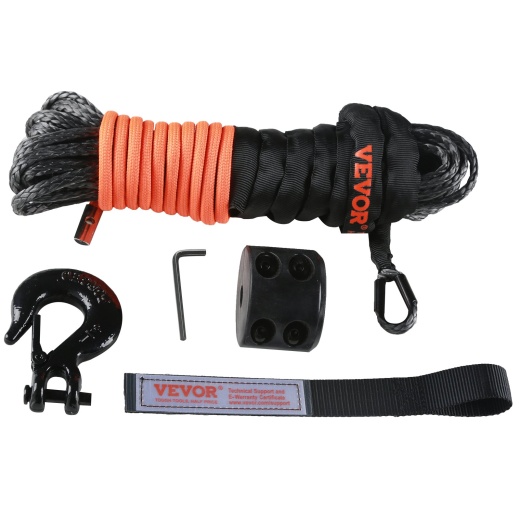 Vevor Synthetic Winch Rope, 3/16 Inch x 50 Feet 8,350 lbs