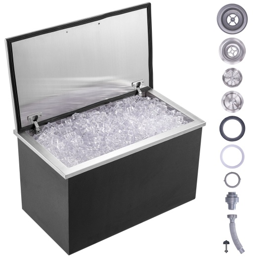 Vevor Drop In Ice Chest - 40 Qt Outdoor Kitchen Ice Bar