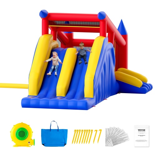 Vevor Inflatable Bounce House - Outdoor Playhouse Trampoline for Kids