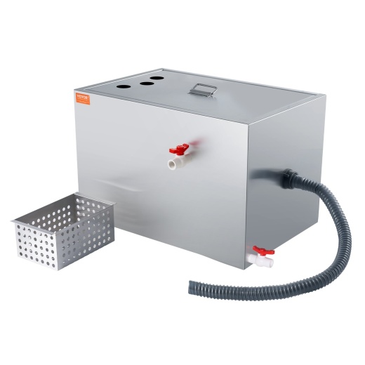 Vevor Commercial Grease Trap - 40 Lbs Grease Interceptor for Restaurant Canteen Home Kitchen
