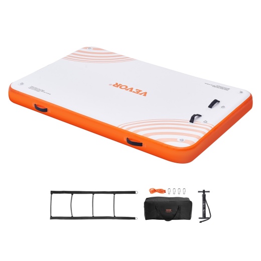 Vevor Inflatable Floating Dock - 8 x 5FT Inflatable Dock Platform