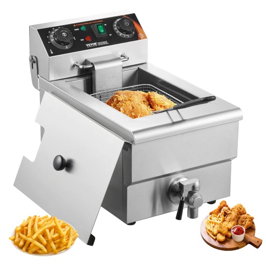 Vevor Commercial Electric Deep Fryer Countertop Deep Fryer 1500W 11.6Qt / 11l